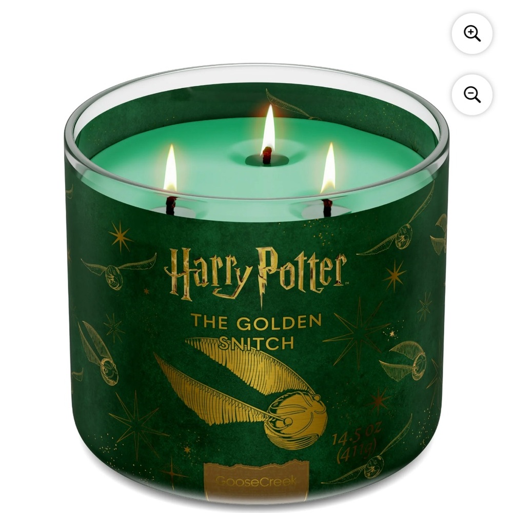 Harry Potter Golden Snitch 3 Wick Candle by Goose Creek NWT 14.5 oz - Picture 2 of 4